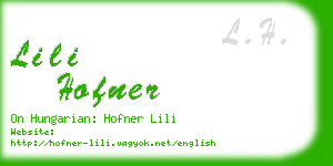 lili hofner business card